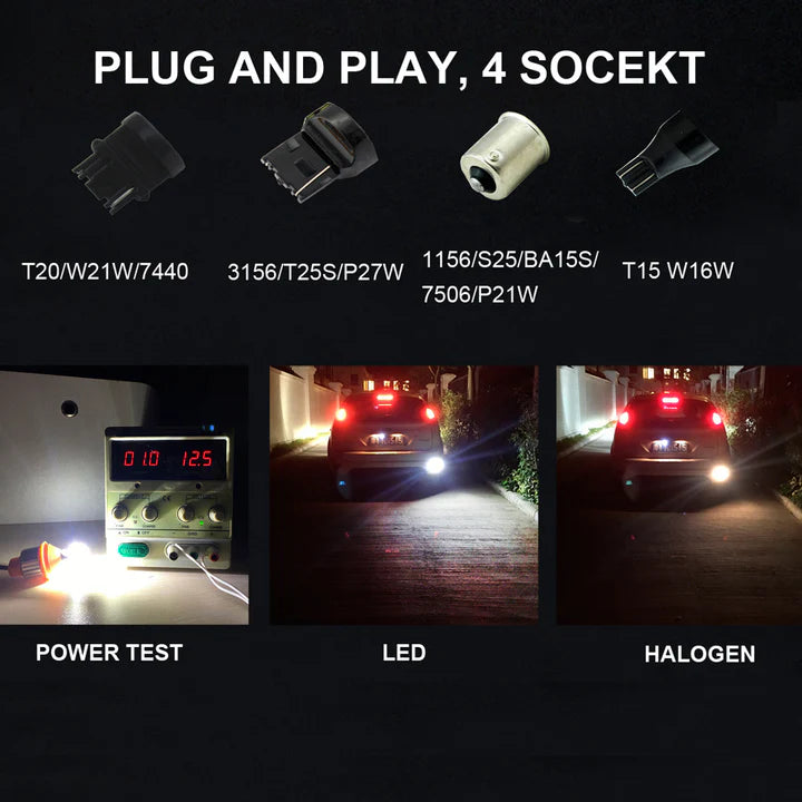 Riglow™ LED Reverse Bulbs (Set of 2) – 360° Backup Light | 45W | 1500LM-4