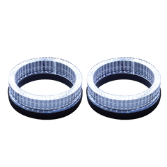 Riglow™ Powered by AES M5 5D RGB Crystal Angel Eyes Shroud | Bluetooth, Switchback & Welcome Function-3