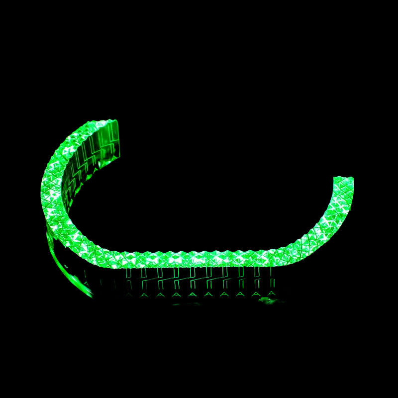 Riglow™ Powered by AES M9-L 5D RGB Crystal L-Shape Angel Eye Shroud Halo Rings – Bluetooth App Controlled with Welcome Function & Switchback-2