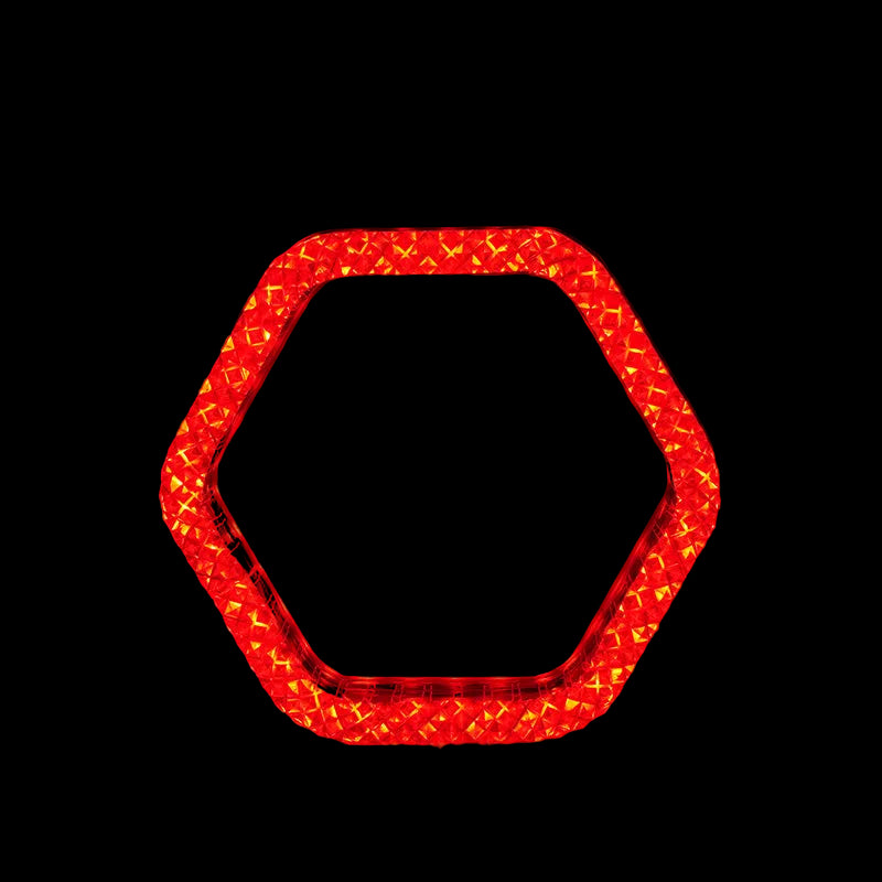 Riglow™ Powered by AES M10 5D RGB Crystal Hex Angel Eye Halo Rings – Bluetooth App Controlled with Welcome Function & Switchback-2