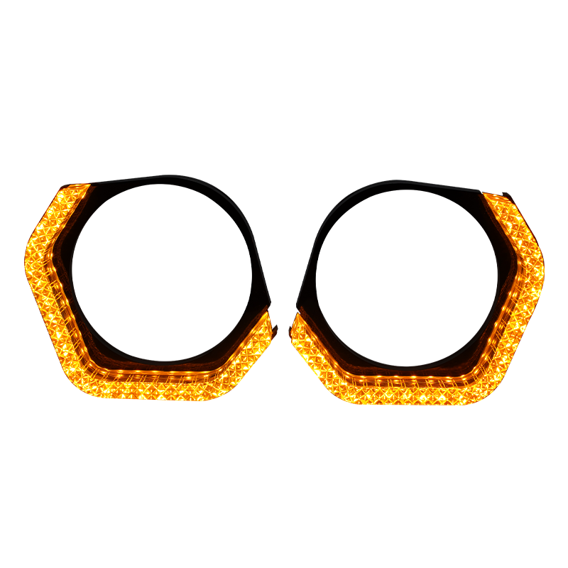 Riglow™ Powered by AES M3 5D RGB Crystal Half Hex Angel Eye Halo Rings – Bluetooth App Controlled with Welcome Function & Switchback-2