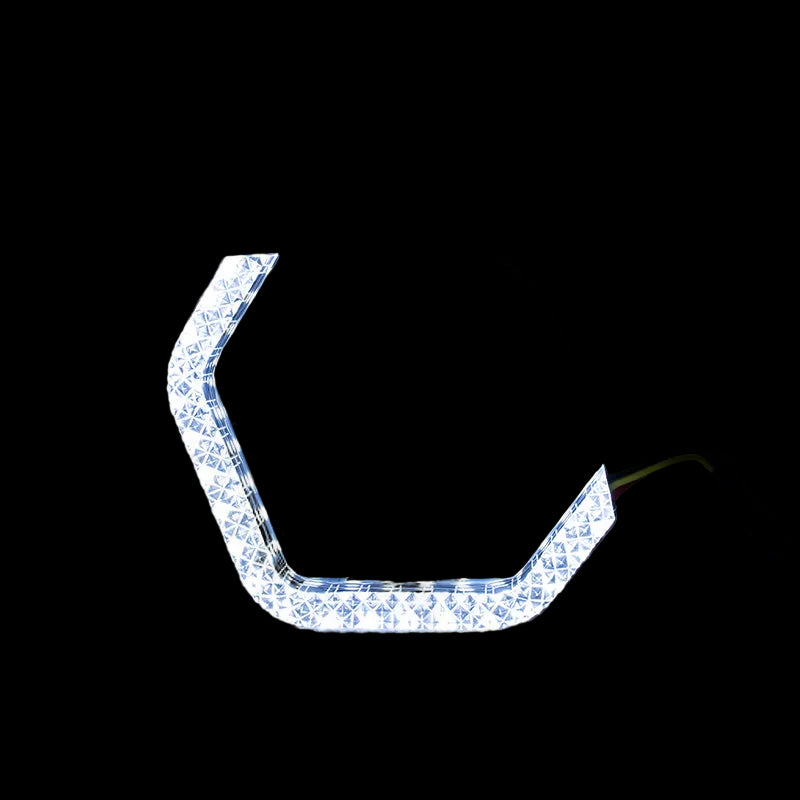 Riglow™ Powered by AES M3 5D RGB Crystal Half Hex Angel Eye Halo Rings – Bluetooth App Controlled with Welcome Function & Switchback-3