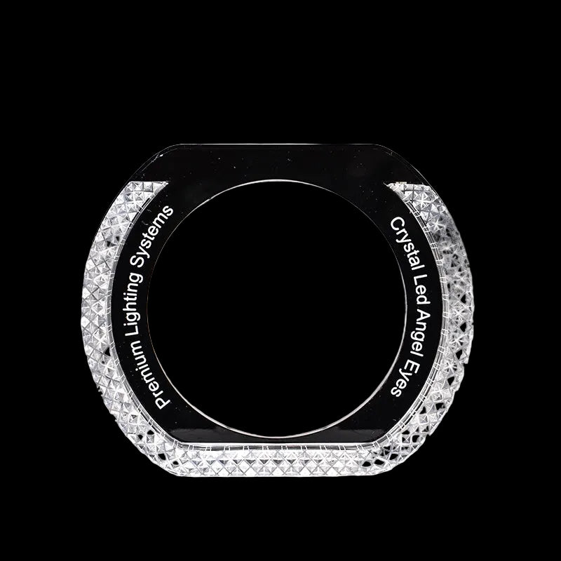 Riglow™ Powered by AES M9-U 5D Crystal RGB U-Shape Angel Eyes Shroud – Bluetooth App Controlled with Welcome Function & Switchback-8