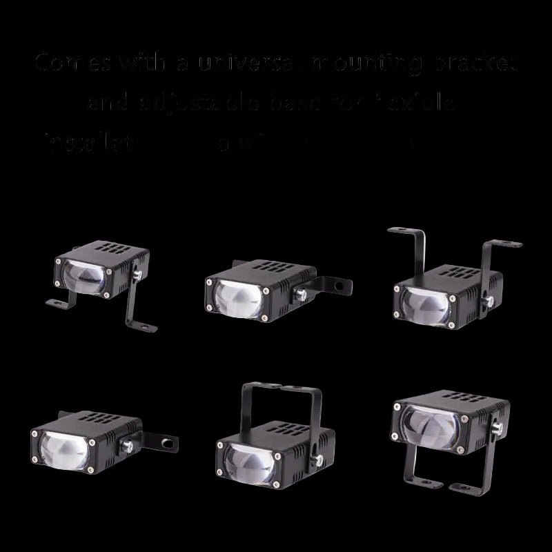 Riglow™ Powered by AES Mini RGB Dual-Color Grille Projector LED Lights – White/Yellow + RGB (Pair)