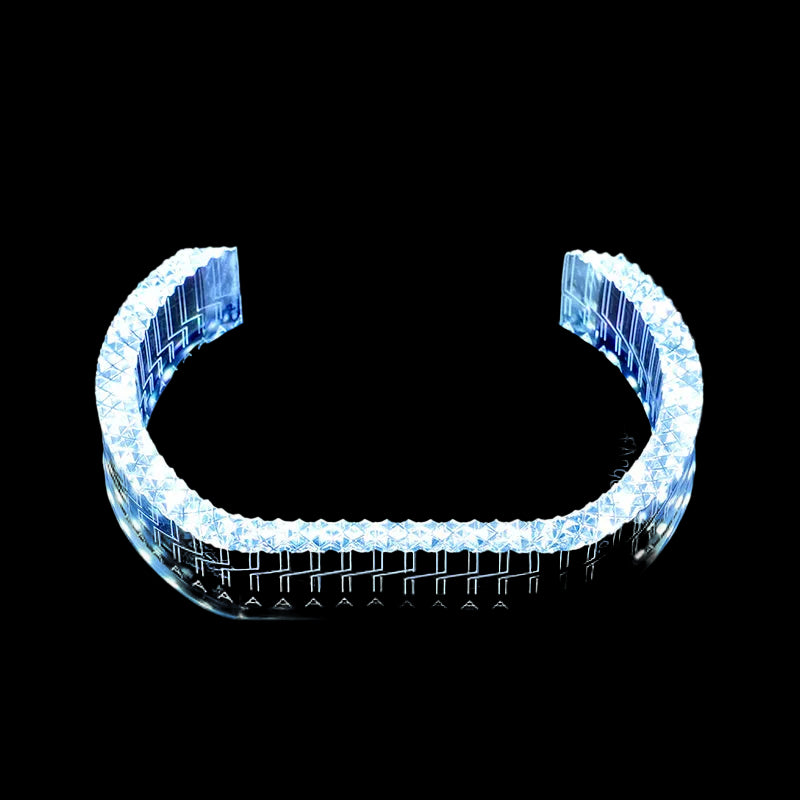 Riglow™ Powered by AES M9-U 5D Crystal RGB U-Shape Angel Eyes Shroud – Bluetooth App Controlled with Welcome Function & Switchback-2