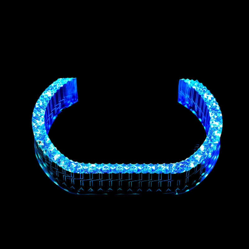 Riglow™ Powered by AES M9-U 5D Crystal RGB U-Shape Angel Eyes Shroud – Bluetooth App Controlled with Welcome Function & Switchback-3