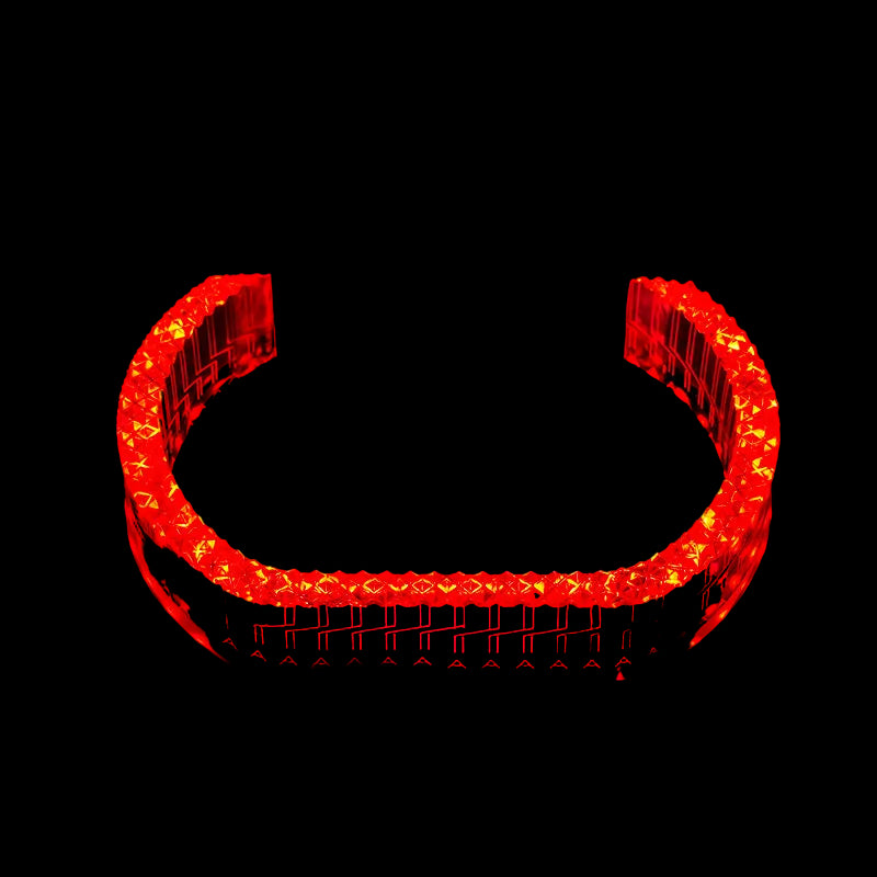 Riglow™ Powered by AES M9-U 5D Crystal RGB U-Shape Angel Eyes Shroud – Bluetooth App Controlled with Welcome Function & Switchback-4