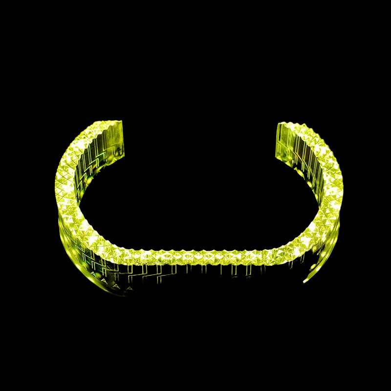 Riglow™ Powered by AES M9-U 5D Crystal RGB U-Shape Angel Eyes Shroud – Bluetooth App Controlled with Welcome Function & Switchback-5