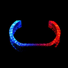 Riglow™ Powered by AES M9-U 5D Crystal RGB U-Shape Angel Eyes Shroud – Bluetooth App Controlled with Welcome Function & Switchback-1
