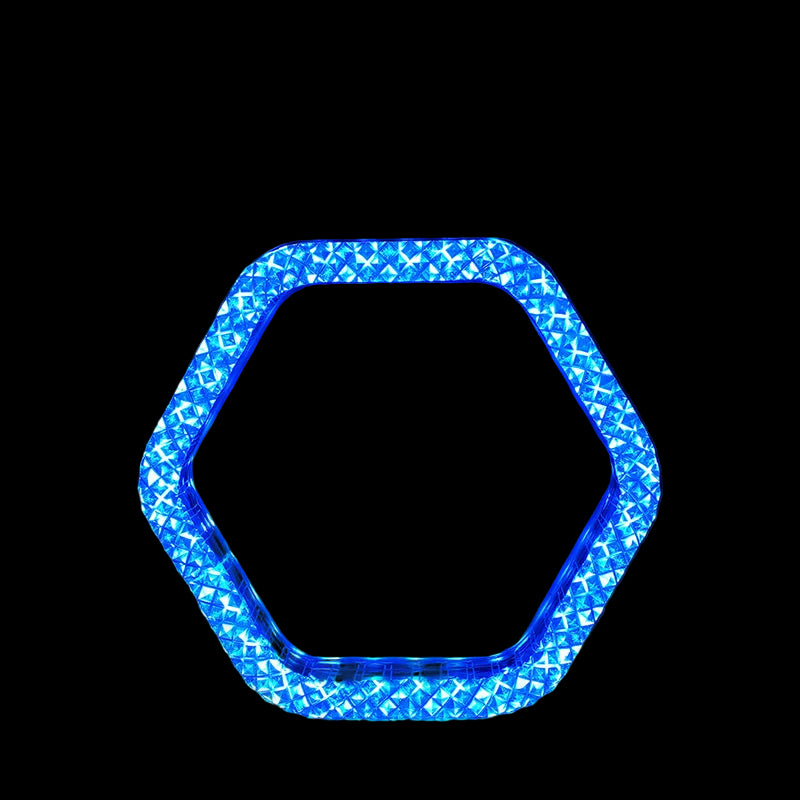 Riglow™ Powered by AES M10 5D RGB Crystal Hex Angel Eye Halo Rings – Bluetooth App Controlled with Welcome Function & Switchback-4