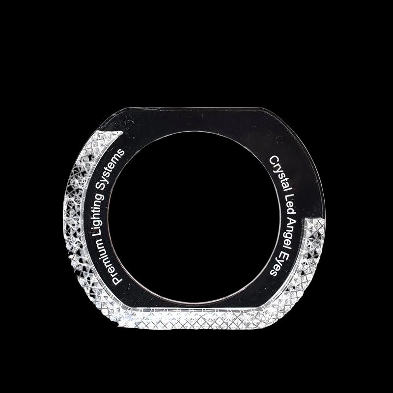 Riglow™ Powered by AES M9-L 5D RGB Crystal L-Shape Angel Eye Shroud Halo Rings – Bluetooth App Controlled with Welcome Function & Switchback-7