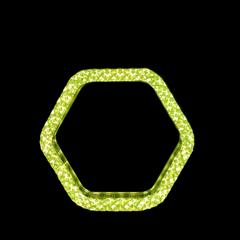 Riglow™ Powered by AES M10 5D RGB Crystal Hex Angel Eye Halo Rings – Bluetooth App Controlled with Welcome Function & Switchback-1