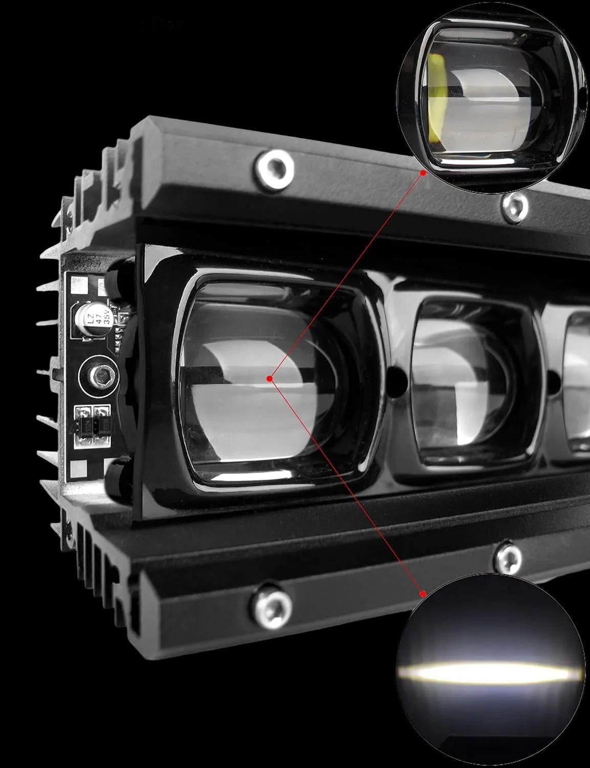 Riglow™ 6D CREE LED Single Row Light Bar – 30W–240W Spot Beam IP68-11