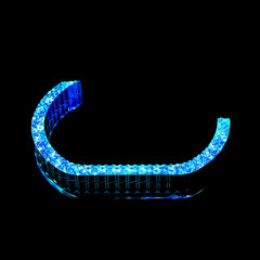 Riglow™ Powered by AES M9-L 5D RGB Crystal L-Shape Angel Eye Shroud Halo Rings – Bluetooth App Controlled with Welcome Function & Switchback-6