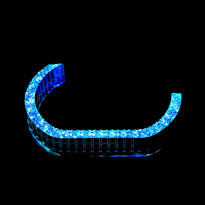 Riglow™ Powered by AES M9-L 5D RGB Crystal L-Shape Angel Eye Shroud Halo Rings – Bluetooth App Controlled with Welcome Function & Switchback-6