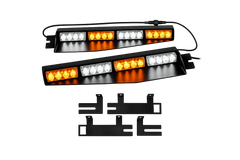 Riglow™ Visor Strobe Light Bar – Dual Color (Amber/White)-2