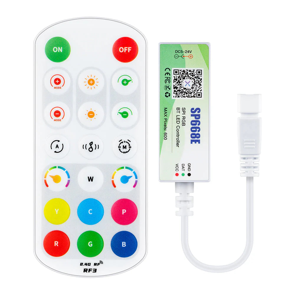 Riglow™ SP668E Bluetooth SPI LED Controller – 2 Output / 4 Output