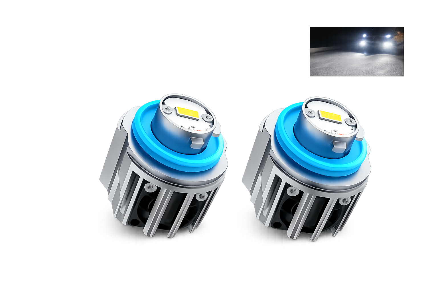Riglow™ L1B / LW5B LED Fog & Rear Light Bulbs – 56W | 5600LM | 6000K White (Pair)-1