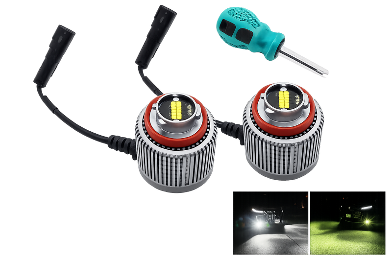 Riglow™ L1B Dual-Color LED Fog Light Bulbs – White/Yellow Switchback with Memory Function (Pair)-1