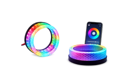 Riglow™ Powered by AES M5 5D RGB Crystal Full Circle Angel Eyes Shroud – Bluetooth App Controlled with Welcome Function & Switchback-1