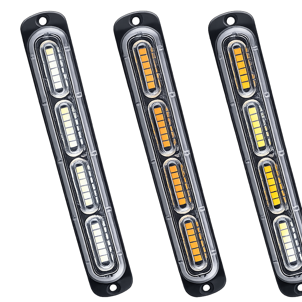 Riglow™ 4D 24-LED Emergency Warning Strobe Light Bar | 12V/24V-1