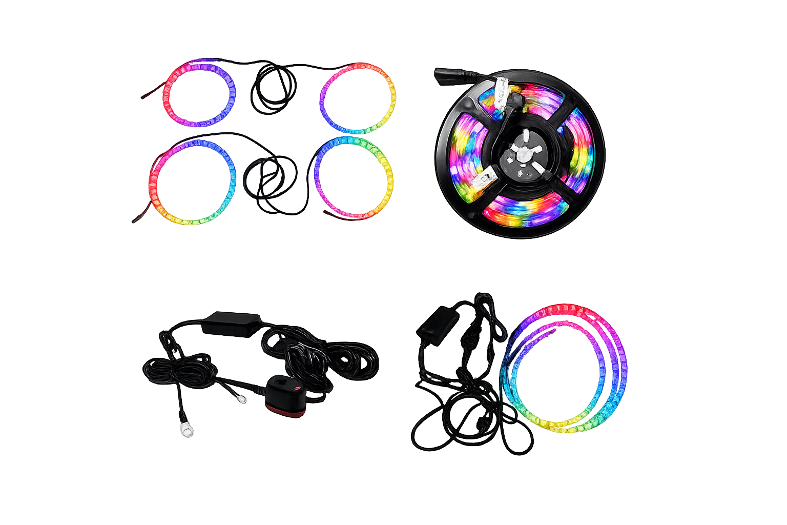 Riglow™ Premium RGBW Underglow LED Kit – Smart App Controlled (4 Piece)-1