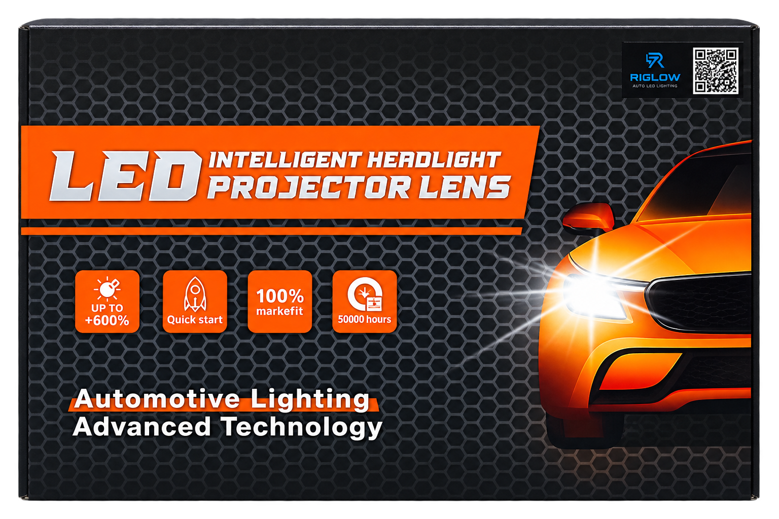 Riglow™ Powered by Carson BAT-2 3" Bi-LED Projector Lens