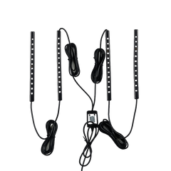 Riglow™ Premium 12" LED Chasing RGB Footwell Strips Lighting Kit – 4-Piece with LAMP Controller-2