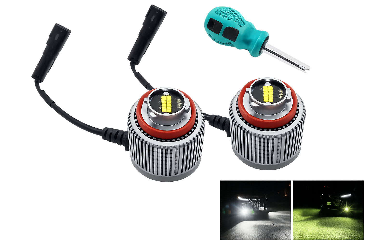 Riglow™ L1B / LW5B LED Fog & Rear Light Bulbs – 56W | 5600LM | 6000K White (Pair)