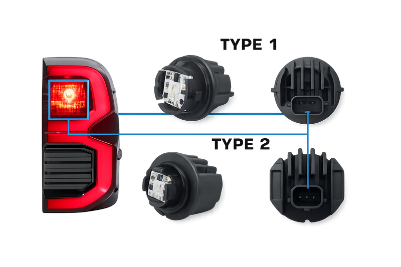 Riglow™ 3-Pin LED Brake Light Bulb – Toyota Hilux Rogue, Revo & Rocco (Type 1 / Type 2)-1