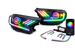 Riglow™ RGB Halo Projector Headlight Kit – Mustang Style for Ford Ranger PX2 / PX3 (2015–2021)-1