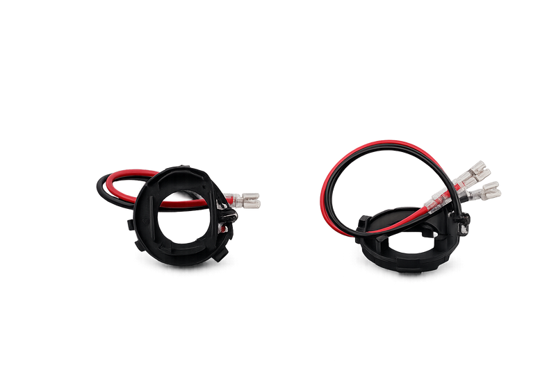 Riglow™ L16 H7 LED Bulb Adapter Holder with Wiring Leads – VW Golf 7 MK7 (Pair)-1