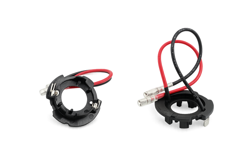 Riglow™ L17 H7 LED Bulb Adapter Holder with Wiring Leads – VW Golf 5, Jetta & Sagitar (Pair)-1