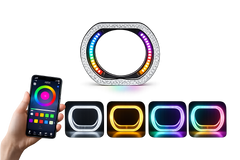 Riglow™ Powered by AES M9-S 5D S-Shape Switchback Angel Eyes Shroud with Welcome Function – 2.5"/3.0" Projector Lens-1