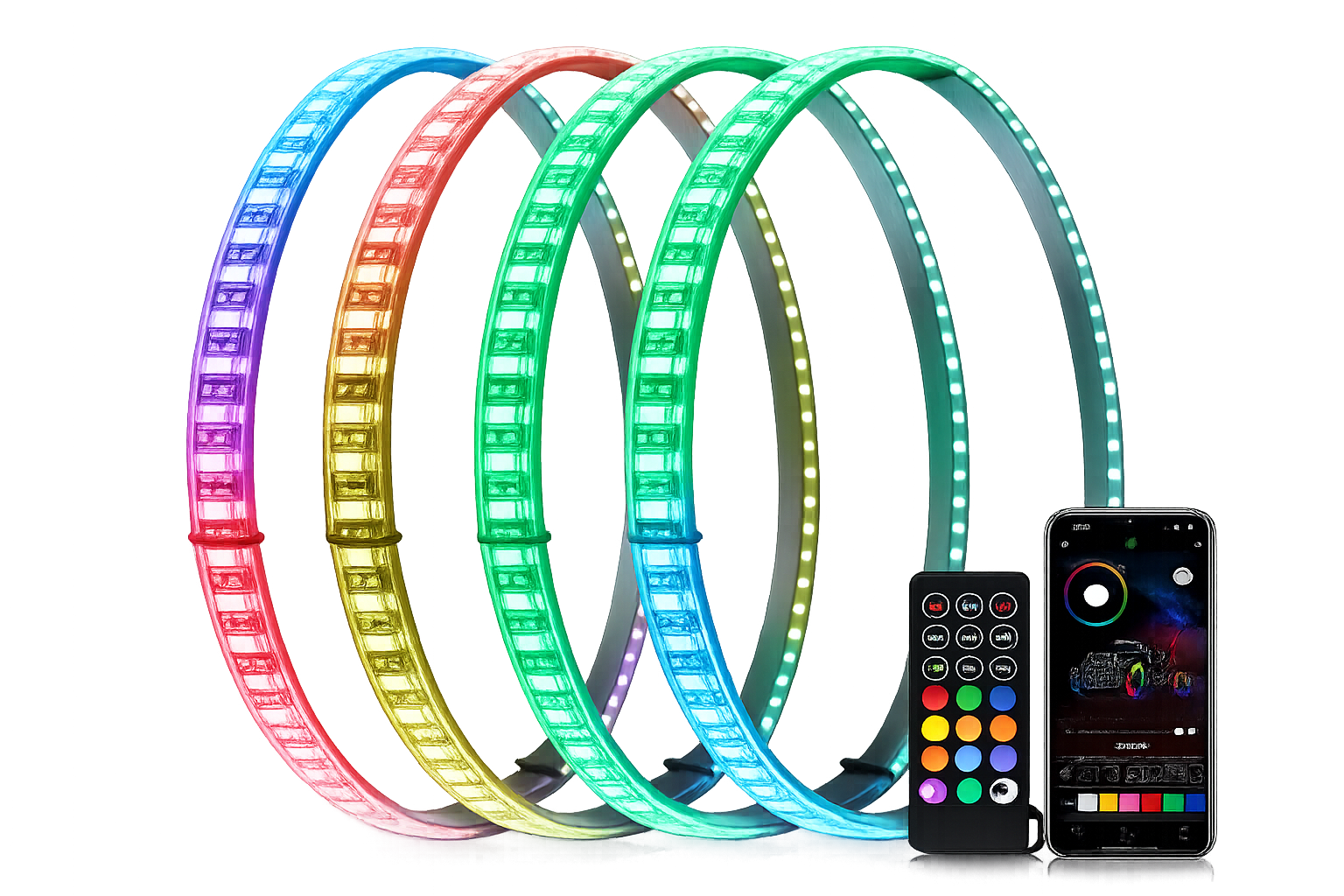 Riglow™ Single Row LED Wheel Ring Light Kit