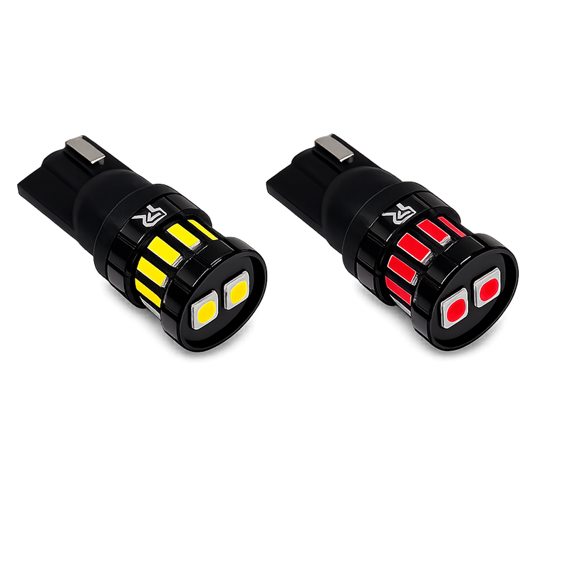 Riglow™ T10 CANBUS LED Bulb – 12×4014 SMD + 2×3030 SMD | 400LM | 2W | AC10–50V-1
