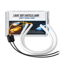 Riglow™ 24" Sequential DRL LED Strip Lights – White DRL & Amber Flowing Turn Signal (2PCS)-1