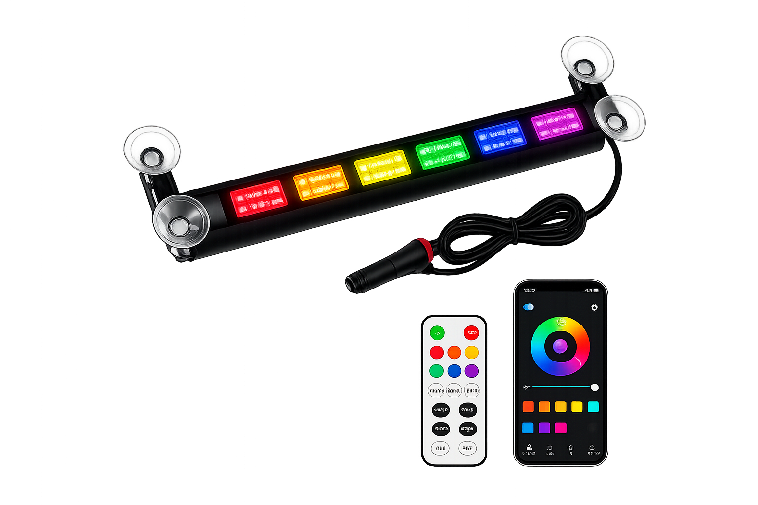 Riglow™ RGBW Chasing LED Light Bar | Warning Modes | App & Remote Controlled | 12–24V-6