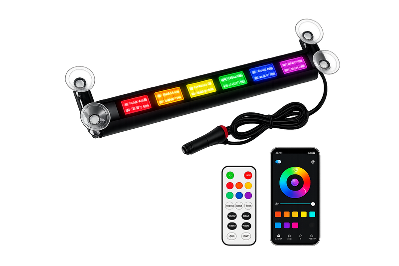 Riglow™ RGBW Chasing LED Light Bar | Warning Modes | App & Remote Controlled | 12–24V-6