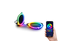 Riglow™ RGB Chasing Specialty Halo Rings — 80mm / 2.5"-7