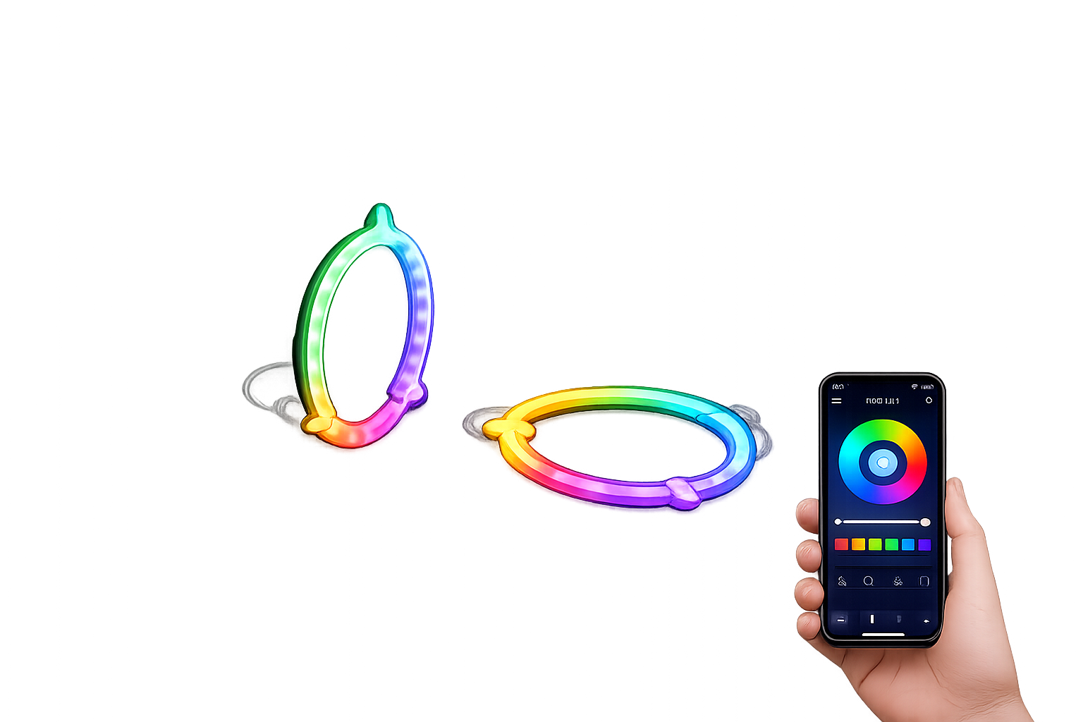 Riglow™ RGB Chasing LED Halo Rings (60mm–100mm)-9