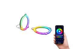 Riglow™ RGB Chasing LED Halo Rings (60mm–100mm)-9