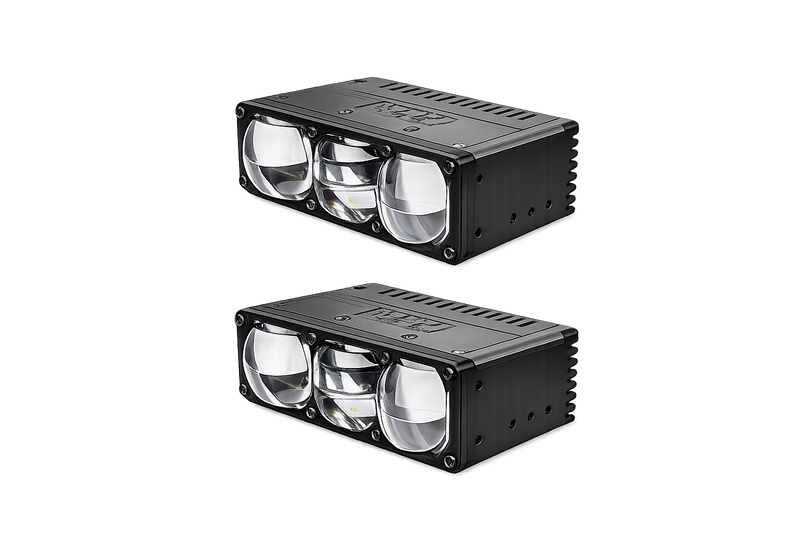 Riglow™ Powered by AES Bi-LED Auxiliary Projector Lens – 3 Eyes / 4 Eyes Series-2