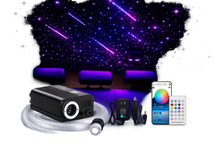 Riglow™ Dual-Color LED Starry Sky Roof Light – RGBW Fiber Optic | Shooting Star | App & Remote Control | 495P-1
