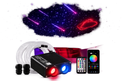 Riglow™ Dual-Color LED Starry Sky Roof Light – RGBW Fiber Optic | App & Remote Control | 750P-1