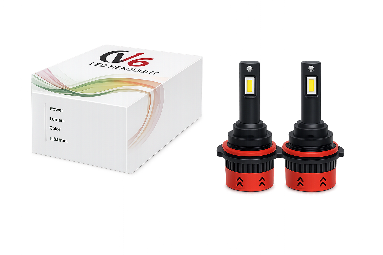 Riglow™ V6 LED Headlight Conversion Kit – 70W | 9600LM (12–24V) P13W-1
