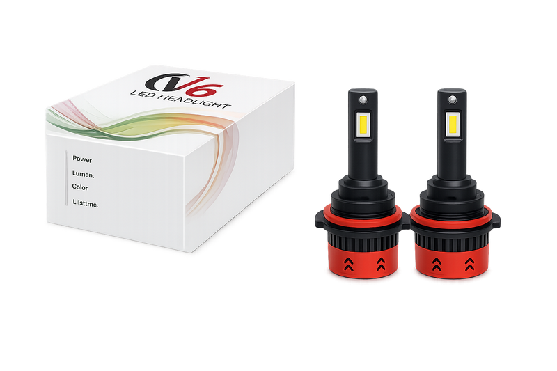 Riglow™ V6 LED Headlight Conversion Kit – 70W | 9600LM (12–24V) P13W-1