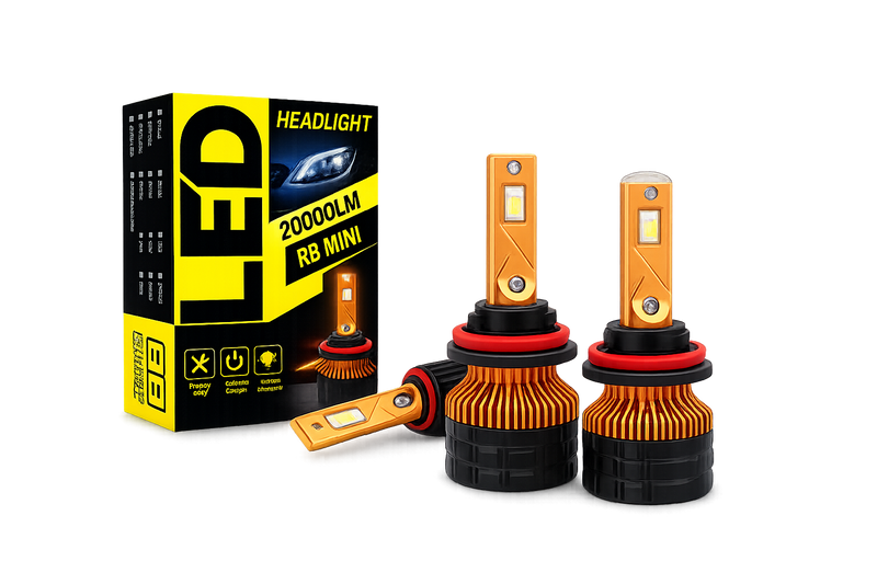 Riglow™ R8 MINI LED Headlight Kit – 100W 20000LM (12–24V)-1
