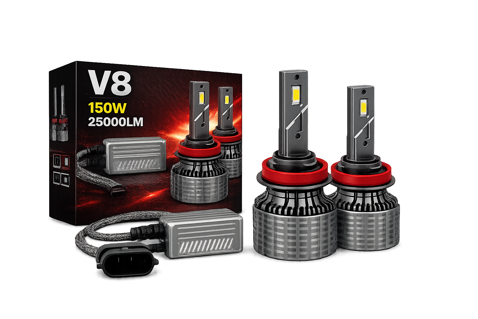 Riglow™ V8 LED Headlight Kit – 130W | 25,000LM | 6000K