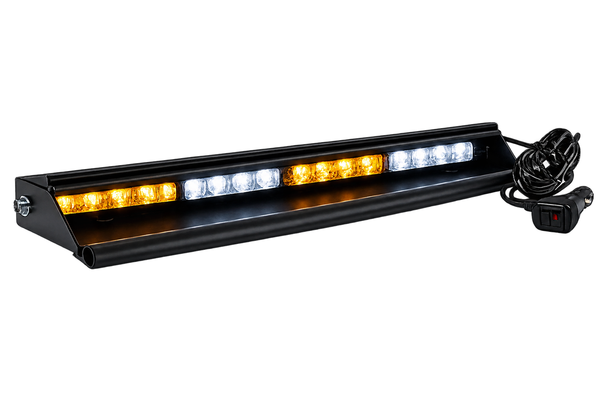 Riglow™ Visor Strobe Light Bar – Dual Color (Amber/White)-3